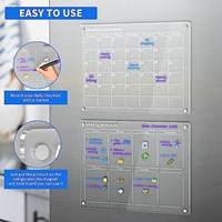 Magnetic Acrylic Whiteboard Transparent Magnetic Acrylic Board Calendar