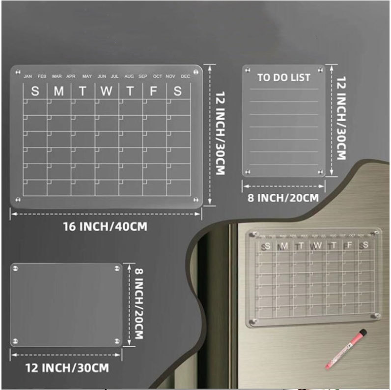 Magnetic Acrylic Whiteboard Transparent Magnetic Acrylic Board Calendar