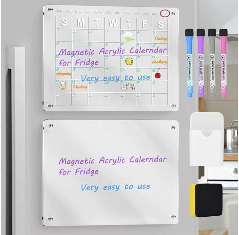 Magnetic Acrylic Whiteboard Transparent Magnetic Acrylic Board Calendar