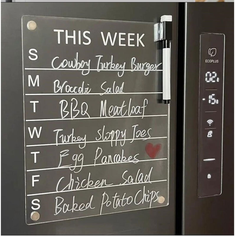 Magnetic Acrylic Whiteboard Transparent Magnetic Acrylic Board Calendar