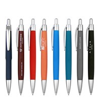 soft touch plastic logo pen